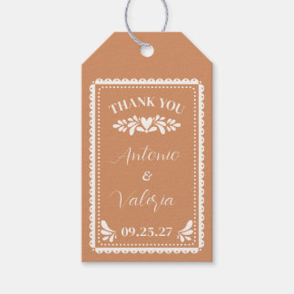 Papel Picado Mexicaanse Trouwcadeautags Bedankt Cadeaulabel