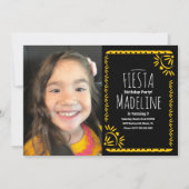 Papel Picado Mexican Birthday Fiesta Floral Foto Kaart (Voorkant)
