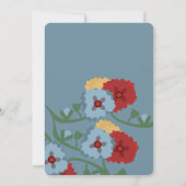 Papel Picado Mexican Botanical Florals Fiesta Kaart (Achterkant)