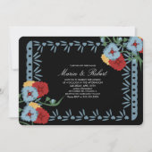 Papel Picado Mexican Botanical Florals Fiesta Kaart (Voorkant)