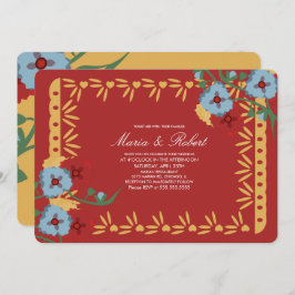 Papel Picado Mexican Botanical Florals Fiesta Kaart