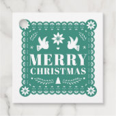 Papel Picado Mexican Christmas Gift Label (Voorkant)