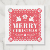Papel Picado Mexican Christmas Gift Label (Voorkant)