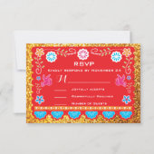 Papel Picado Mexican Fiesta RSVP goudglitter (Voorkant)