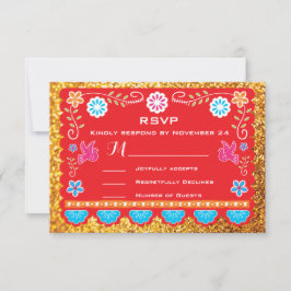 Papel Picado Mexican Fiesta RSVP goudglitter