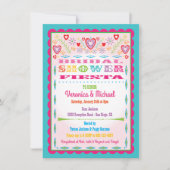 Papel Picado Mexican Fiesta Vrijgezellenfeest Kaart (Voorkant)