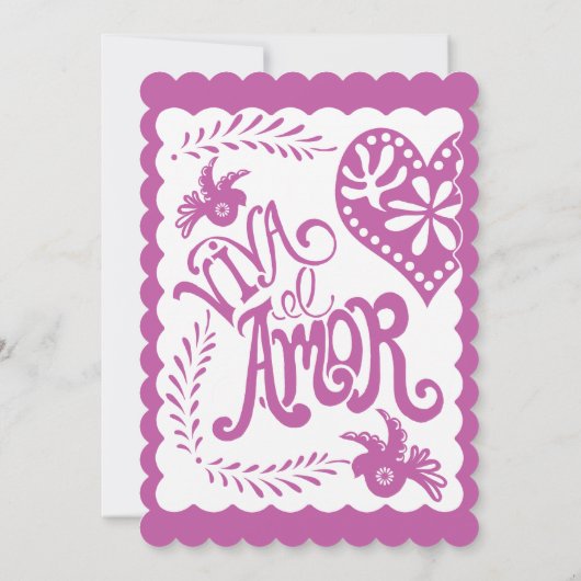 Papel Picado Mexican Fiesta Wedding Banner Theme Kaart (Achterkant)