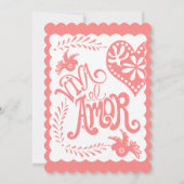 Papel Picado Mexican Fiesta Wedding Banner Theme Kaart (Achterkant)