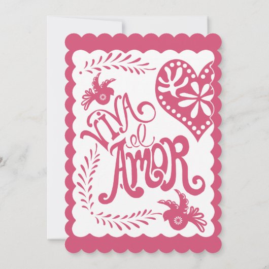 Papel Picado Mexican Fiesta Wedding Banner Theme Kaart (Achterkant)