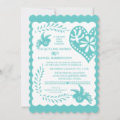 Papel Picado Mexican Fiesta Wedding Banner Theme Kaart (Voorkant)