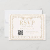Papel Picado Mexican Neutral RSVP Response Kaart (Voorkant)
