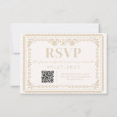 Papel Picado Mexican Neutral RSVP Response Kaart (Achterkant)