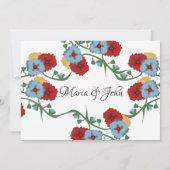 Papel Picado Mexican Wedding Greenery Vine Floral Kaart (Achterkant)