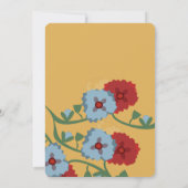 Papel Picado Mexico Botanical Floral Fiesta Yellow Kaart (Achterkant)