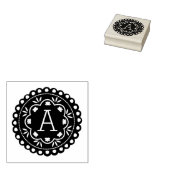 Papel Picado Monogram Rubberstempel (Gestempeld)