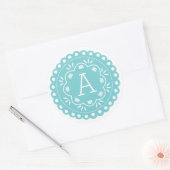 Papel Picado Monogram Stickers - Blauw (Envelop)