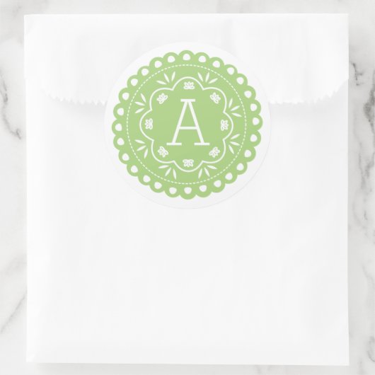 Papel Picado Monogram Stickers - Groen (Tas)