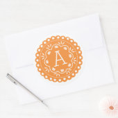 Papel Picado Monogram Stickers - Sinaasappel (Envelop)