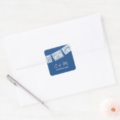 Papel Picado Navy Blauw | Bruiloft gunst Sticker (Envelop)