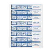 Papel Picado Navy Blauw | Verpakkingslabel retoura (Vel)
