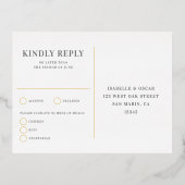 Papel Picado Neutral Foil Wedding Reply RSVP Card Folie Feestdagen Briefkaart (Achterkant)