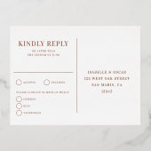 Papel Picado Neutral Foil Wedding Reply RSVP Card Folie Feestdagen Briefkaart (Achterkant)