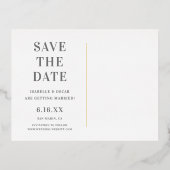 Papel Picado Neutral Wedding Save The Date Card Folie Feestdagen Briefkaart (Achterkant)