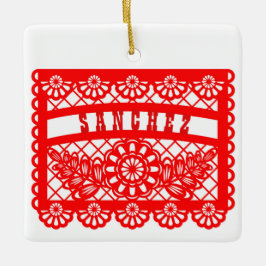 Papel Picado op maat Keramisch Ornament