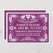 Papel picado paarse Mexicaanse trouwparen douchen Kaart (Voorkant / Achterkant)