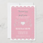 Papel Picado Pink Tortelduifjes Weddenschap Kaart (Voorkant)