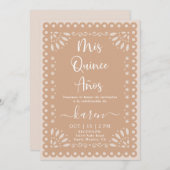 Papel Picado Quinceanera Kaart (Voorkant / Achterkant)