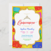Papel Picado Quinceanera Uitnodiging (Voorkant)