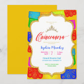 Papel Picado Quinceanera Uitnodiging (Voorkant / Achterkant)