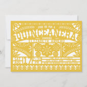 Papel Picado Quinceañera Uitnodiging (Voorkant)