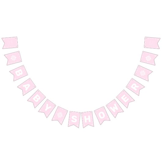 Papel Picado Roze Baby shower Bunting Flags Vlaggetjes (Alle)