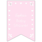 Papel Picado Roze Baby shower Bunting Flags Vlaggetjes (Eerste vlag)