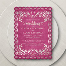 Papel Picado Roze bruiloft