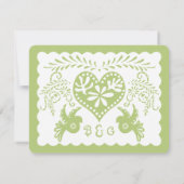 Papel Picado RSVP Aqua Limoen Fiesta Wedding Banne (Achterkant)