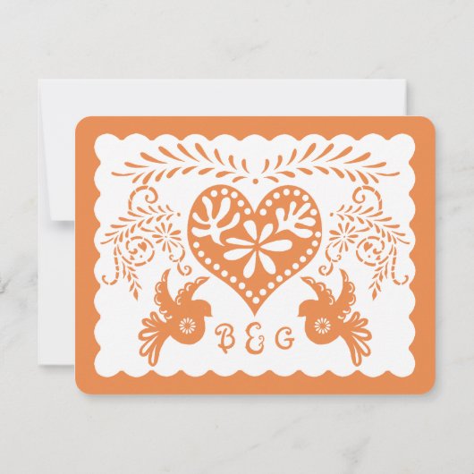 Papel Picado RSVP Blue Pool Fiesta Wedding Banner (Achterkant)