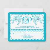 Papel Picado RSVP Blue Pool Fiesta Wedding Banner (Voorkant)