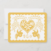 Papel Picado RSVP Gold Fiesta Wedding Banner (Achterkant)