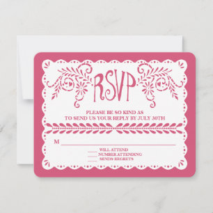 Papel Picado RSVP Hot Pink Fiesta Bruiloft Banner