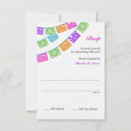 Papel Picado Rsvp Meerkleurig Kaartje