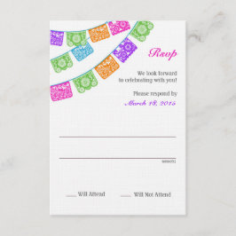 Papel Picado Rsvp Multi Kleur Kaartje