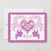 Papel Picado RSVP Oranje Fiesta Wedding Banner (Achterkant)