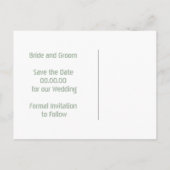 Papel picado salie groene trouw Save the Date Aankondigingskaart (Achterkant)