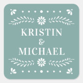 Papel Picado stijl bruiloft Sticker (Voorkant)