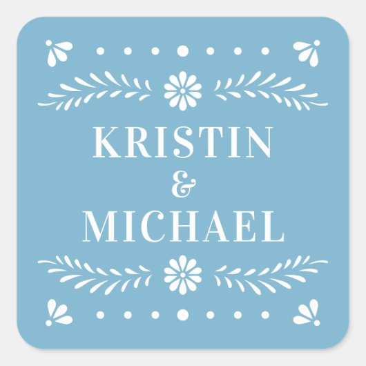 Papel Picado stijl bruiloft Sticker (Voorkant)