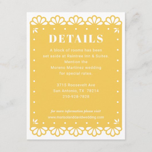 Papel Picado Stijl Details Behuizing Kaart (Voorkant)