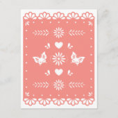 Papel Picado Stijl Details Behuizing Kaart (Achterkant)